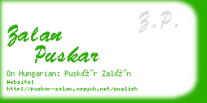 zalan puskar business card